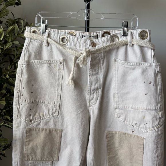 Free People We The Free Moxie Pull On Barrel Jeans 32 - Picture 3 of 11